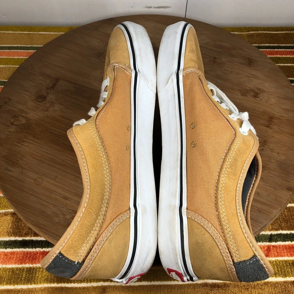 vans chukka low mens size 12 shoes yellow suede pro athletic skate sneakers